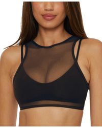 Becca - Muse Mesh-Overlay Bralette Bikini Top Swimwear Buu329 - Lyst