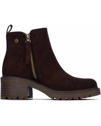 Refresh - Casual Suede Ankle Booties - Lyst