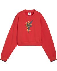 PUMA - Road To Unity Oversized Crew Sweatshirt - Lyst
