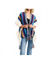 Love Sense - Sassy Kimono Style Poncho With Ruffles - Lyst