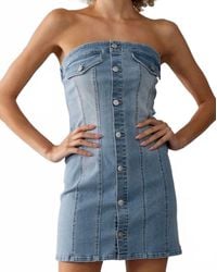 Urban Daizy - Drew Strapless Denim Dress - Lyst