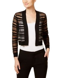 Calvin Klein - Sheer Striped Shrug Cardigan Sweater - Lyst