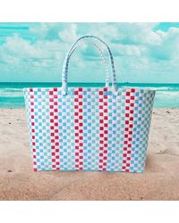 Fashnzfab - Basket Weave Oversized Tote Bag Shoulder Bag - Lyst