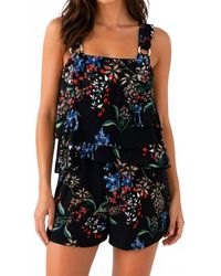 StyleStalker - Floral D Ring Strap Romper - Lyst