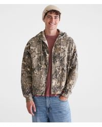 Aéropostale - Forest Camo Boxy Full-Zip Hoodie - Lyst