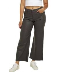 Kut From The Kloth - Meg Coated High Rise Fab Ab Ankle Wide Leg Jeans - Lyst