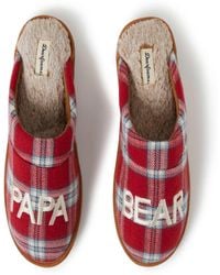 Dearfoams - Papa Bear Plaid Dad Scuff Slipper - Lyst