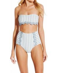 Seafolly - Sea Stripe Bandeau Bikini Top - Lyst