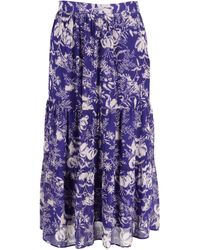 Ba&sh - Uria Floral Print Tiered Skirt - Lyst