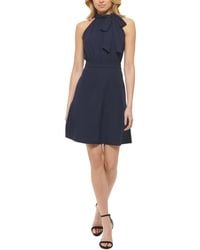Vince Camuto - Petites Chiffon Halter Cocktail And Party Dress - Lyst