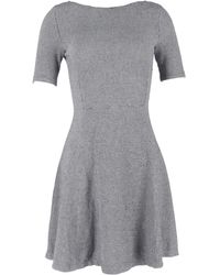 Theory - Tweed Short Sleeve Mini A-Line Dress - Lyst
