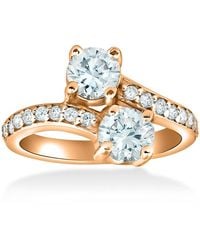 Pompeii3 - 1 1/2 Cttw Forever Us 2-stone Diamond Engagement Forever Us Ring - Lyst