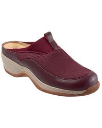 Softwalk - Aberdeen Mule 10.5 Burgundy Leather Slip On Comfort Shoes Khd751 - Lyst