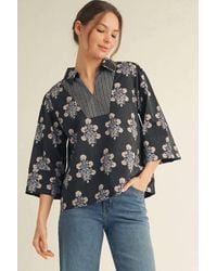 Jodifil - Pinstripe Petals Top - Lyst