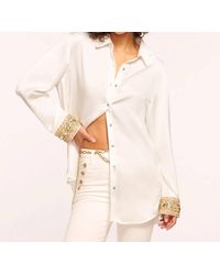 Ramy Brook - Agnes Hand Beaded Button Down Top - Lyst