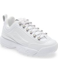 Fila - Disruptor Zero Pearl Leather Sneakers - Lyst