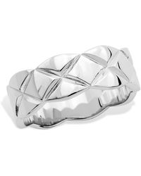 Savvy Cie Jewels Sterling Silver Wide Band - White