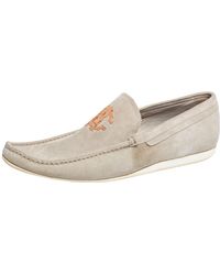 Roberto Cavalli - Robert Cavalli Suede Logo Loafers - Lyst