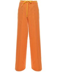 Aspesi - Wide-Leg Pants With Drawstring Waist - Lyst