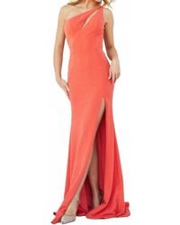 Jovani - Long One Shoulder Fitted Prom Dress - Lyst