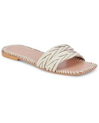 Dolce Vita - Avanna Leather Slip On Slide Sandals - Lyst
