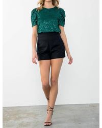 Thml - Sequin Short Sleeve Top - Lyst