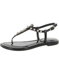 Sam Edelman - Gigi Pearl Patent Embellished T-strap Sandals - Lyst