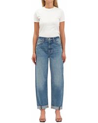 DAZE - Venice Cuffed Barrel Leg Jeans - Lyst