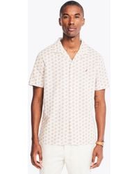 Nautica - Sustainably Crafted Printed Linen Short-sleeve Shirt - Lyst