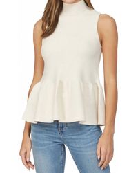 Fate - Mock Neck Peplum Tank Sweater - Lyst