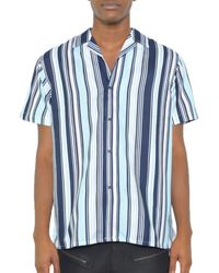 TRUEDAMES - Short Sleeve Button Down Shirt - Lyst