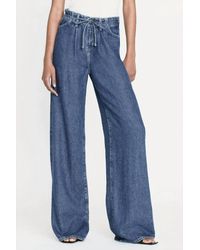 FRAME - Drawstring Wide Leg Jean - Lyst
