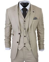 Oliver Tweed - 3 Piece Cream Prince Of Wales Check Suit - Lyst