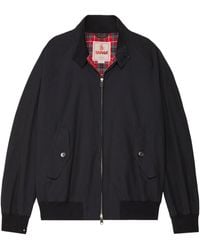 Baracuta - Bomber Jacket With Zip-Up Front And Tartan Lining - Lyst