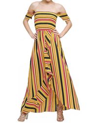 Umgee - Striped Ruffle Tulip Maxi Dress - Lyst