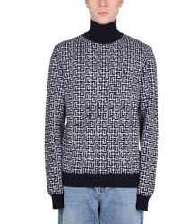 Balmain - Monogram Logo High Neck Shirt For - Lyst