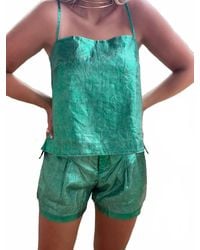Lanhtropy - Metallic Linen Top - Lyst