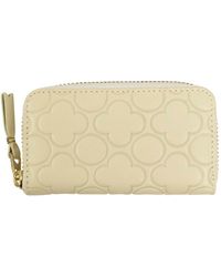 Comme des Garçons - Leather Clover Embossed Mini Coin Purse Ivory Wallet - Lyst