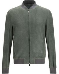 Salvatore Santoro - Calf Leather Bos Taurus Bomber - Lyst