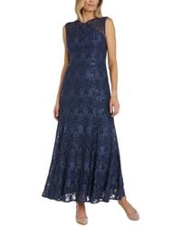 R & M Richards - Petites Lace Long Evening Dress - Lyst
