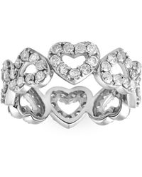 Pompeii3 - 1 1/2ct Diamond Heart Shaped Eternity Ring - Lyst