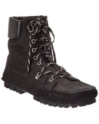 Ferragamo - Ferragamo Grifo Leather Hiking Boot - Lyst