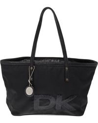 DKNY - Nylon And Leather Sequin Logo Tote - Lyst
