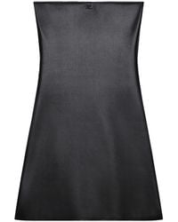 Courreges - Draped Polywool Bustier Minidress On Sale - Lyst