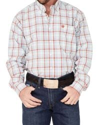 Cinch - Long Sleeve Plaid Button Down Shirt - Lyst