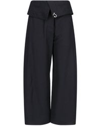 JW Anderson - High-Waisted Wide-Leg Pants With Logo Detail - Lyst