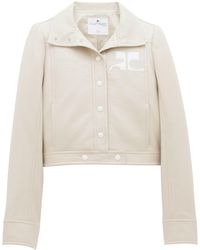 Courreges - Cropped Silk And Nylon Jacket - Lyst