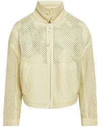 Ferragamo - Perforated Leather Jacket - Lyst