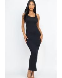 TRUEDAMES - Fashnzfab Solid Basic Maxi Dress - Lyst