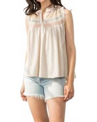 Thml - Smocked Sleeveless Knit Top - Lyst